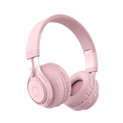 BT06C Cute Wireless Bluetooth 5.0 Headset for Children with Microphone LED Light Suppport Aux-in(Pink) - Headset & Headphone by buy2fix | Online Shopping UK | buy2fix