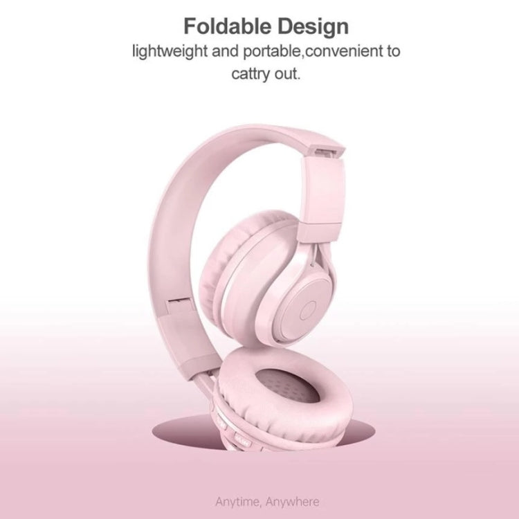 BT06C Cute Wireless Bluetooth 5.0 Headset for Children with Microphone LED Light Suppport Aux-in(Apricot) - Headset & Headphone by buy2fix | Online Shopping UK | buy2fix