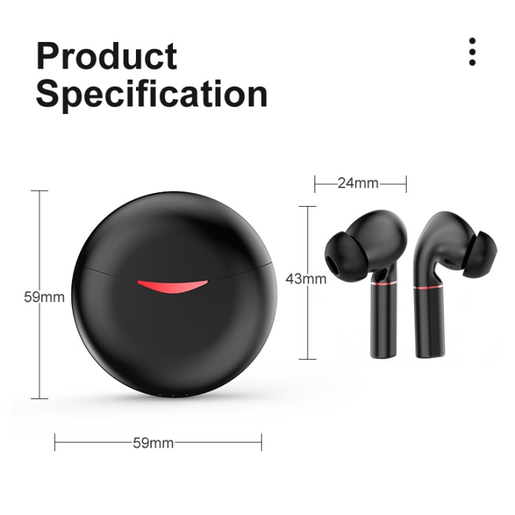 T&G T50 Sport TWS Bluetooth Earphone HIFI Noise Canceling Handfree Earbuds with Microphone(Black) - Bluetooth Earphone by T&G | Online Shopping UK | buy2fix