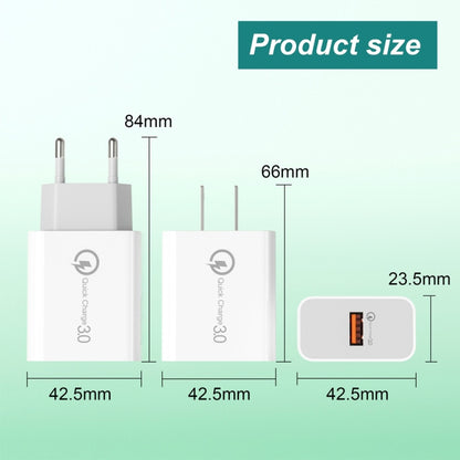 APD-2003 18W QC3.0 Single Port USB Travel Charger for Mobile Phone / Tablet(EU Plug) - Mobile Accessories by buy2fix | Online Shopping UK | buy2fix