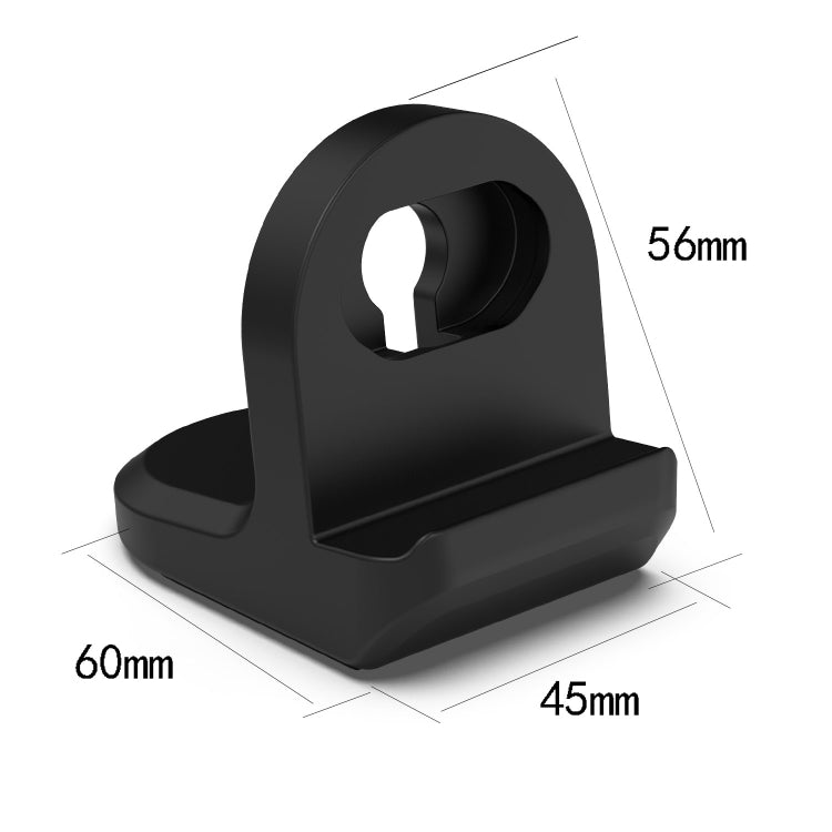 For Amazfit GTS 2 Smartwatch Silicone Charging Bracket(Black) - Smart Wear by buy2fix | Online Shopping UK | buy2fix