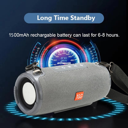 T&G TG324 High Power Waterproof Portable Bluetooth Speaker Support FM / TF Card(Blue) - Desktop Speaker by T&G | Online Shopping UK | buy2fix