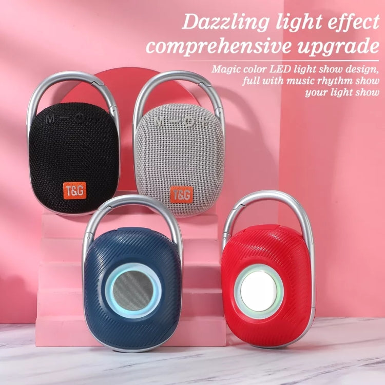 T&G TG321 TWS Portable Wireless Outdoor Mini Speaker with LED Light(Red) - Mini Speaker by T&G | Online Shopping UK | buy2fix