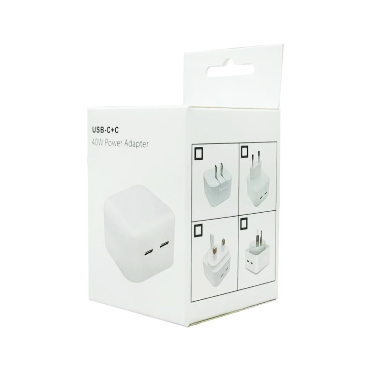 SDC-40W Dual PD USB-C / Type-C Charger for iPhone / iPad Series, US Plug - Apple Accessories by buy2fix | Online Shopping UK | buy2fix