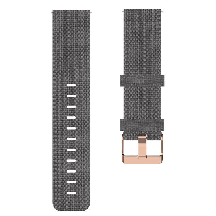 For Samsung  Galaxy Watch 4 Classic 42mm 20mm Nylon Woven Watch Band(Dark Grey) - Smart Wear by buy2fix | Online Shopping UK | buy2fix