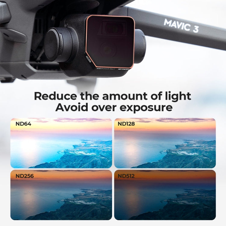 For DJI Mavic 3 K&F Concept SKU.1892 4 in 1 Lens Filter ND64 ND128 ND256 ND512 Filter Kits - DJI & GoPro Accessories by buy2fix | Online Shopping UK | buy2fix