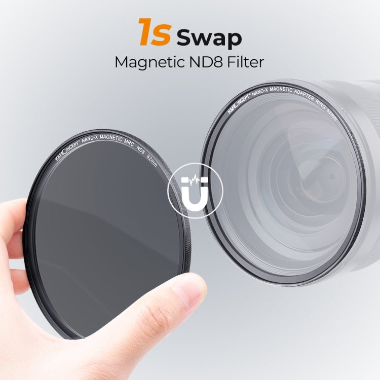K&F CONCEPT SKU.1726 82mm Magnetic ND8 Nano-X Camera Lens Filter with Lens Cap - Camera Accessories by K&F | Online Shopping UK | buy2fix