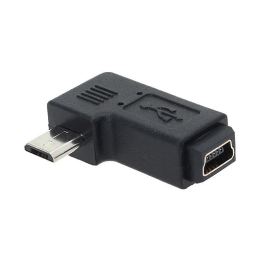 90 Degree Mini USB Female to Micro USB Male Adapter -  by buy2fix | Online Shopping UK | buy2fix