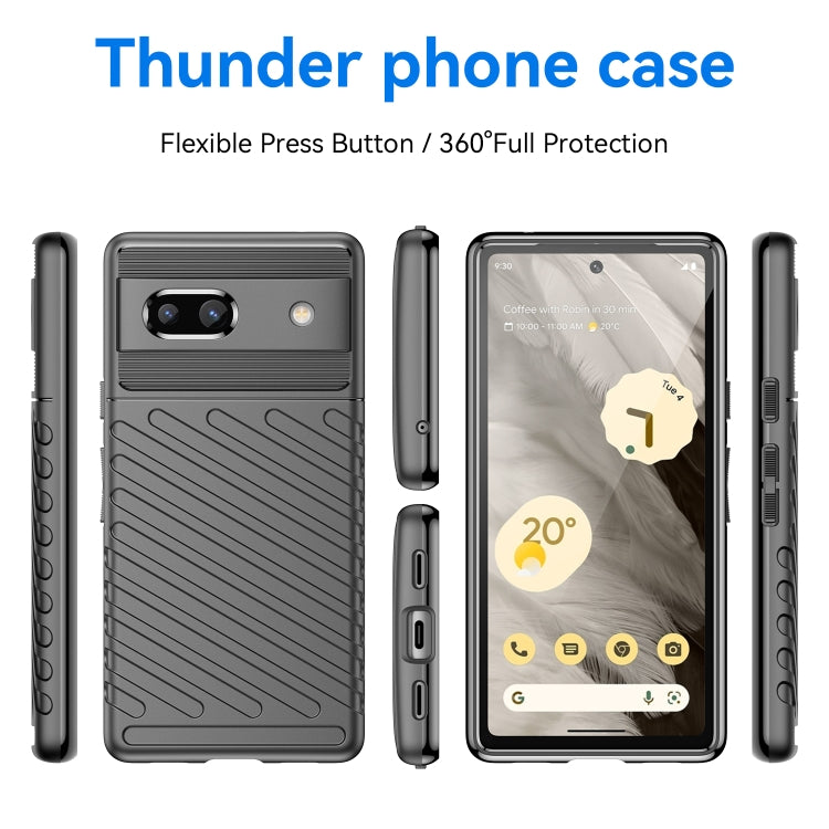 For Google Pixel 7A Thunderbolt Shockproof TPU Phone Case(Black) - Google Cases by buy2fix | Online Shopping UK | buy2fix