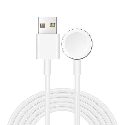 1m USB Magnetic Fast Charger Charging Cable for Watch Apple Series Ultra/8/7/6/SE/SE2/5/4/3/2(White) - Charger / Holder by buy2fix | Online Shopping UK | buy2fix