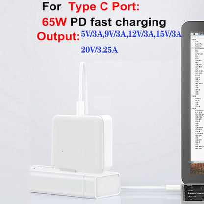 GaN 130W 4-Port USB-C PD65W / PD30W Multi Port Type-C Charger with  1.8m Type-C to MagSafe 1 / L Header Data Cable US Plug - Cable & Adapter by buy2fix | Online Shopping UK | buy2fix