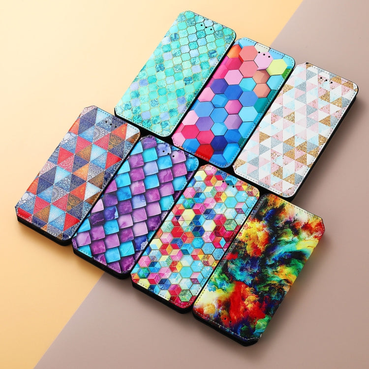 For TCL 40 SE CaseNeo Colorful Magnetic Leather Phone Case(Rhombus Mandala) - More Brand by buy2fix | Online Shopping UK | buy2fix