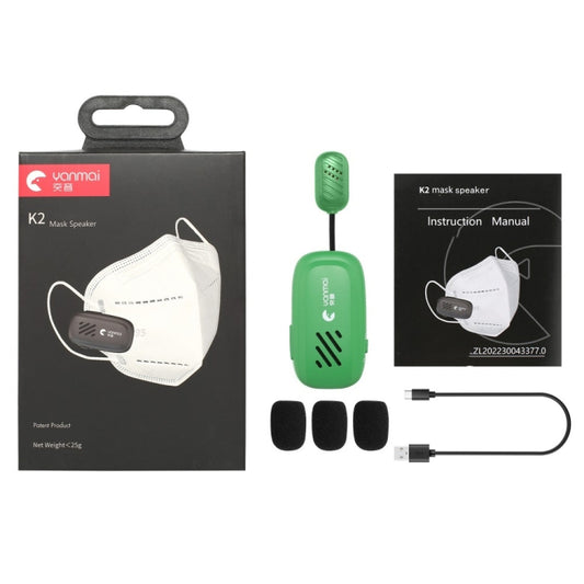 Yanmai K2 Portable Mini Wireless Bluetooth Lapel Microphone(Green) - Consumer Electronics by Yanmai | Online Shopping UK | buy2fix