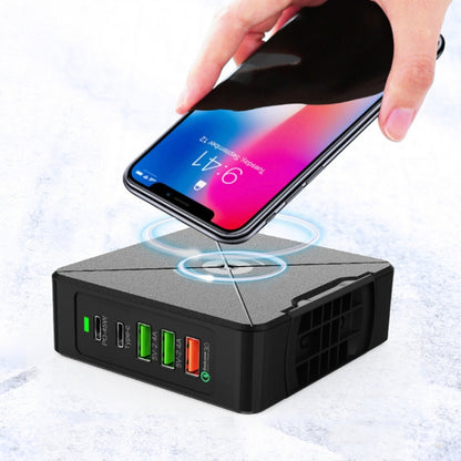 PD-75 Desktop PD Type-C USB QC 3.0 Fast Mobile Phone Charging Station Multifunctional Wireless Charger(US Plug) - Multifunction Charger by buy2fix | Online Shopping UK | buy2fix