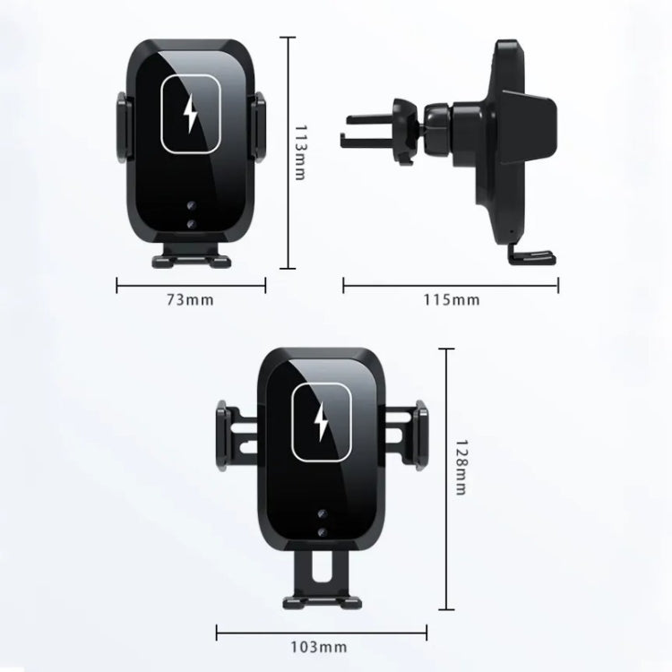 X11 Three Axle Linkage 15W Smart Touch Automatic Retractable Clip Fast Charging Wireless Car Chargers, Specification:Standard Configuration - Wireless Charger Holders by buy2fix | Online Shopping UK | buy2fix