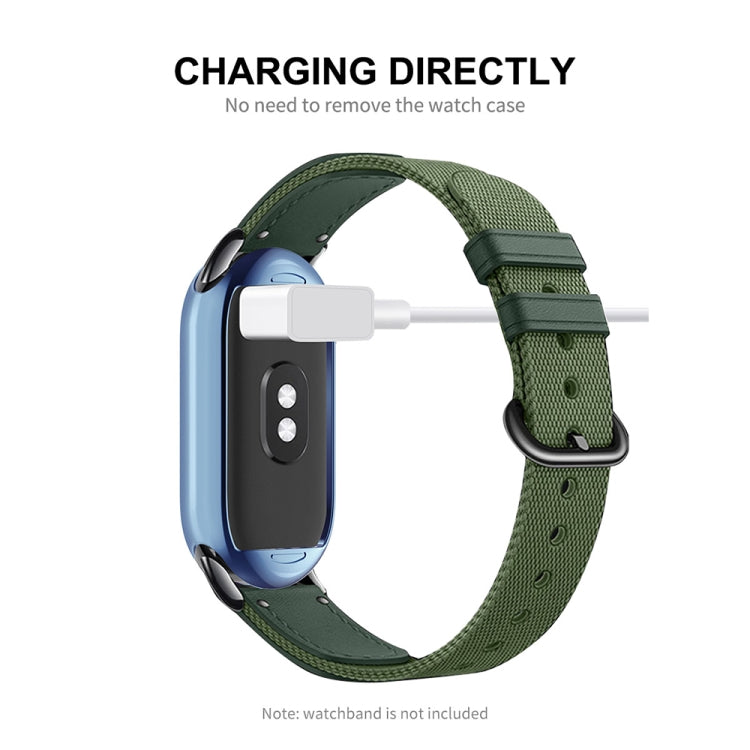 For Xiaomi Mi Band 8 ENKAY Hat-Prince Full Coverage Electroplated Soft TPU Watch Case with Screen Protection(Dark Green) - Watch Cases by ENKAY | Online Shopping UK | buy2fix