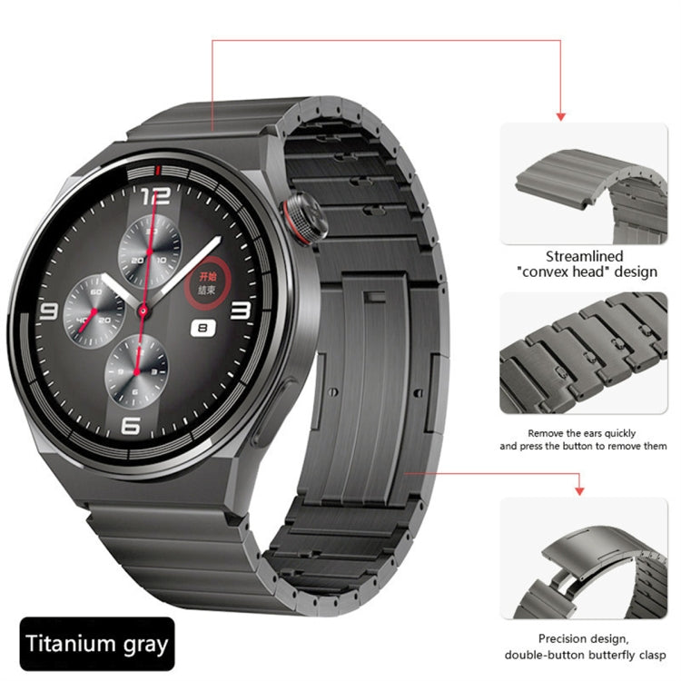 For Huawei Watch GT 2e Titanium Alloy Quick Release Watch Band(Gray) - Watch Bands by buy2fix | Online Shopping UK | buy2fix