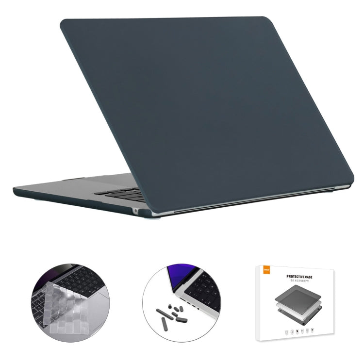 For MacBook Air 15.3 A2941 ENKAY US Version 3 in 1 Matte Protective Case with TPU Keyboard Film & Anti-dust Plugs(Black) - MacBook Air Cases by ENKAY | Online Shopping UK | buy2fix