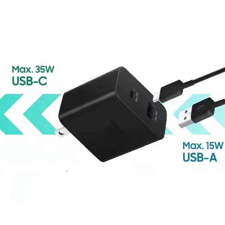 35W USB-C / Type-C + USB Charger Supports PPS / PD Protocol with Dual Type-C Cable, US Plug - USB Charger by buy2fix | Online Shopping UK | buy2fix