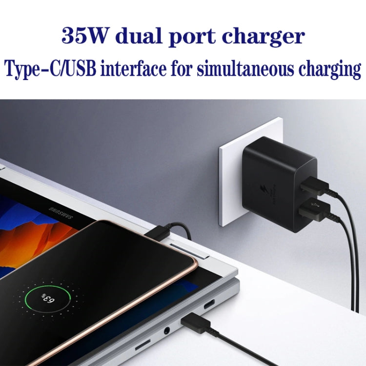 35W USB-C / Type-C + USB Charger Supports PPS / PD Protocol with Dual Type-C Cable, EU Plug - USB Charger by buy2fix | Online Shopping UK | buy2fix