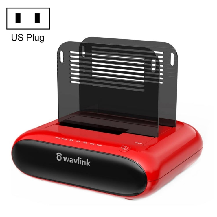 Wavlink ST341U Dual Bay External Hard Drive Docking Station Support Offline Clone Function(US Plug) - HDD Enclosure by buy2fix | Online Shopping UK | buy2fix