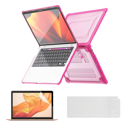 For MacBook Air 13.3 A2179/A2337 ENKAY Hat-Prince 3 in 1 Protective Bracket Case Cover Hard Shell with TPU Keyboard Film / PET Screen Protector, Version:EU(Pink) - MacBook Air Cases by ENKAY | Online Shopping UK | buy2fix