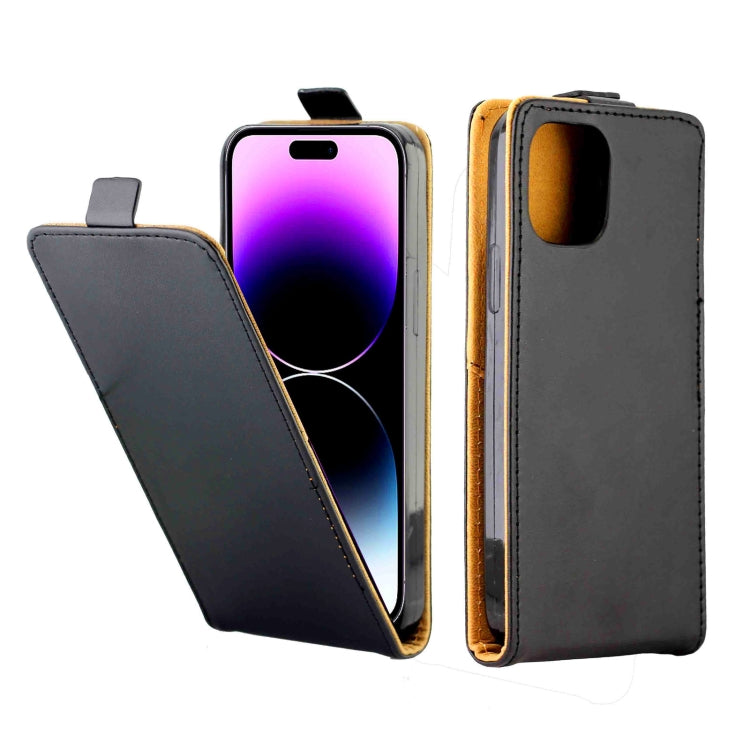 For iPhone 15 Pro Max Vertical Flip Leather Phone Case with Card Slot(Black) - iPhone 15 Pro Max Cases by buy2fix | Online Shopping UK | buy2fix