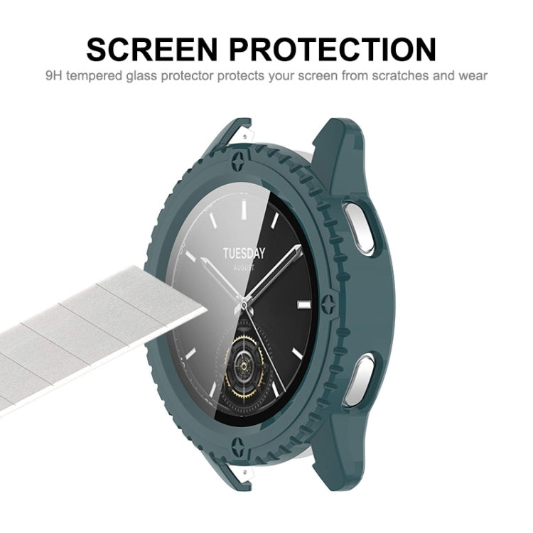 For Xiaomi Watch S3 ENKAY Hat-Prince Full Coverage PC + Tempered Glass Film Integrated Watch Case(Dark Green) - Watch Cases by ENKAY | Online Shopping UK | buy2fix