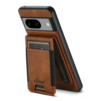 For Google Pixel 6 Pro Suteni H17 Oil Eax Leather Detachable Wallet Phone Case(Brown) - Google Cases by Suteni | Online Shopping UK | buy2fix