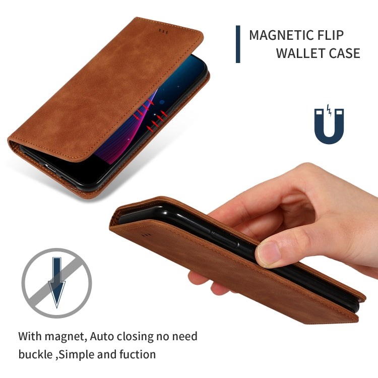 Retro Skin Feel Business Magnetic Horizontal Flip Leather Case for Xiaomi Mi 9T  / Mi 9T Pro / Redmi K20  /  K20 Pro(Brown) - Xiaomi Cases by buy2fix | Online Shopping UK | buy2fix