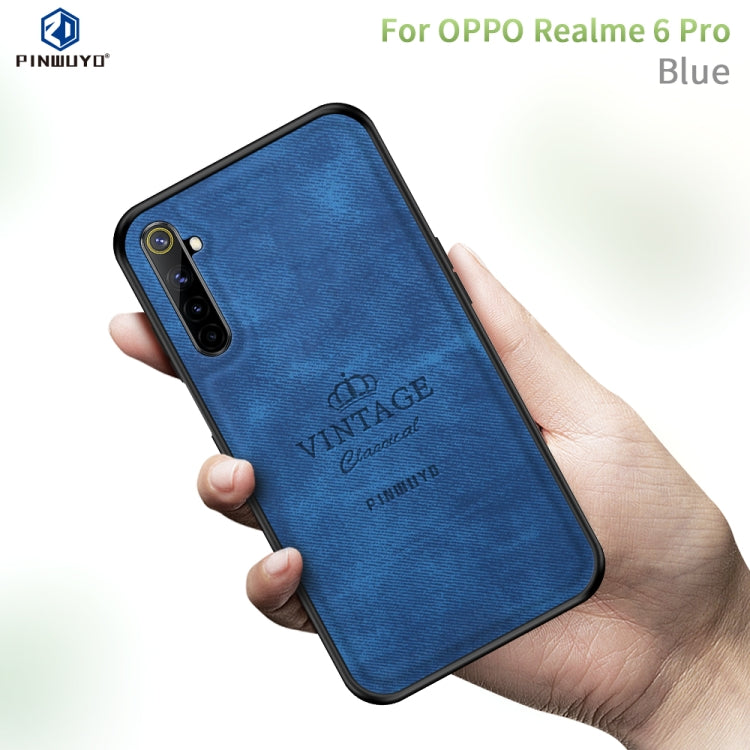 For OPPO Realme 6 Pro PINWUYO Zun Series PC + TPU + Skin Waterproof And Anti-fall All-inclusive Protective Shell(Blue) - Realme Cases by PINWUYO | Online Shopping UK | buy2fix