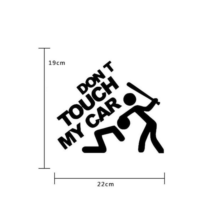 10 PCS Dont Touch My Car Pattern Car Sticker Window Decal, Size: 22x19cm(White) - In Car by buy2fix | Online Shopping UK | buy2fix