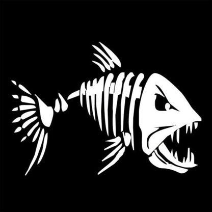 10 PCS YOJA Mad Fish Funny Decal Car Window Decoration Vinyl Stickers Motorcycle Accessories, Size: 11x7cm (Silver) - Decorative Sticker by buy2fix | Online Shopping UK | buy2fix