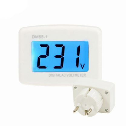 Digital Voltmeter LCD Display LCD Voltmeter Plug-type Electric Meter(EU Plug 220V) - Consumer Electronics by buy2fix | Online Shopping UK | buy2fix