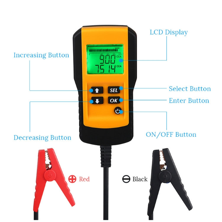 AE300 Car 12V Digital Battery Tester Analyzer - In Car by buy2fix | Online Shopping UK | buy2fix