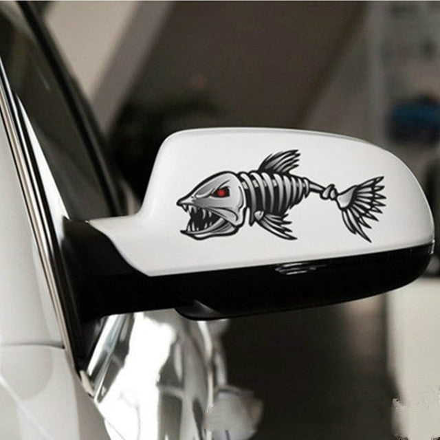 10 PCS Horror Skeleton Shark Fishing Daren Cover Scratch Reflective Waterproof Personality Body Sticker 25*13cm - Decorative Sticker by buy2fix | Online Shopping UK | buy2fix