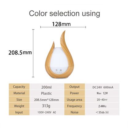 200ml Ultrasound Air Humidifier Aroma Essential Oil Diffuser 7 Colors LED Night Light Cool Mist Maker, Plug Type: UK  Plug(Light Wood Base) - Home & Garden by buy2fix | Online Shopping UK | buy2fix