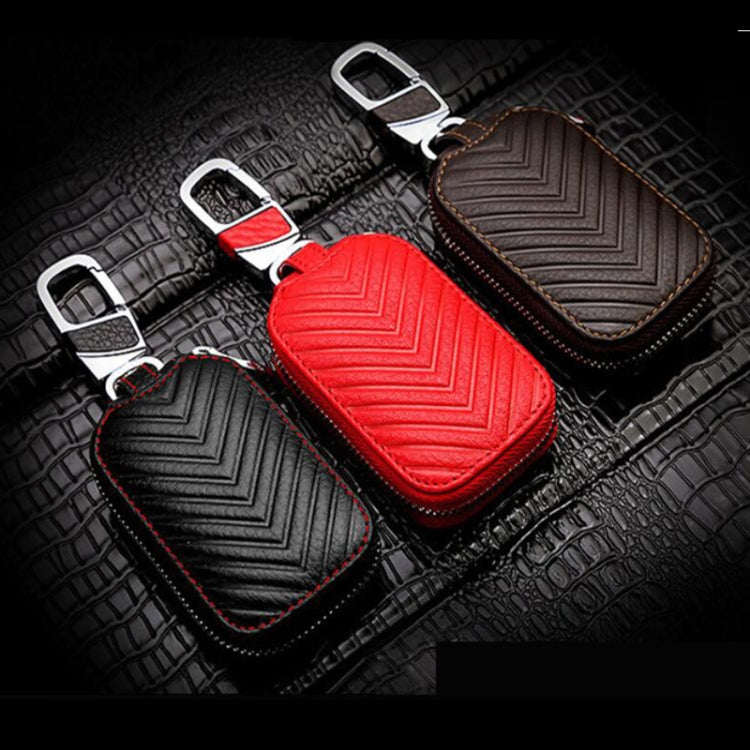 Multifunctional Hook Up Leather Car Key Bag(Coffee) - Car Key Cases by buy2fix | Online Shopping UK | buy2fix