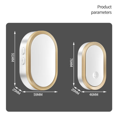 CACAZI A99 Home Smart Remote Control Doorbell Elderly Pager, Style:US Plug(White) - Wireless Doorbell by CACAZI | Online Shopping UK | buy2fix