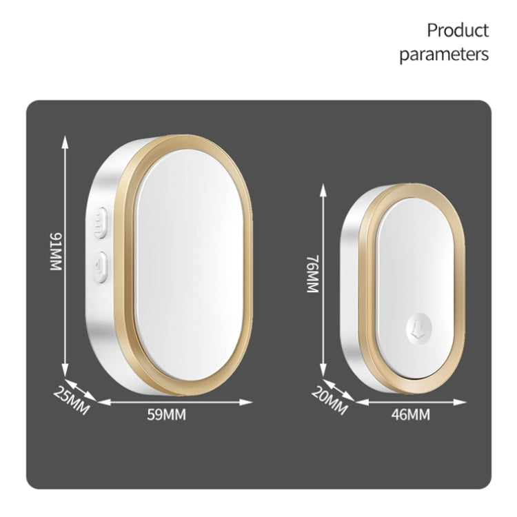 CACAZI A99 Home Smart Remote Control Doorbell Elderly Pager, Style:EU Plug(White) - Security by CACAZI | Online Shopping UK | buy2fix