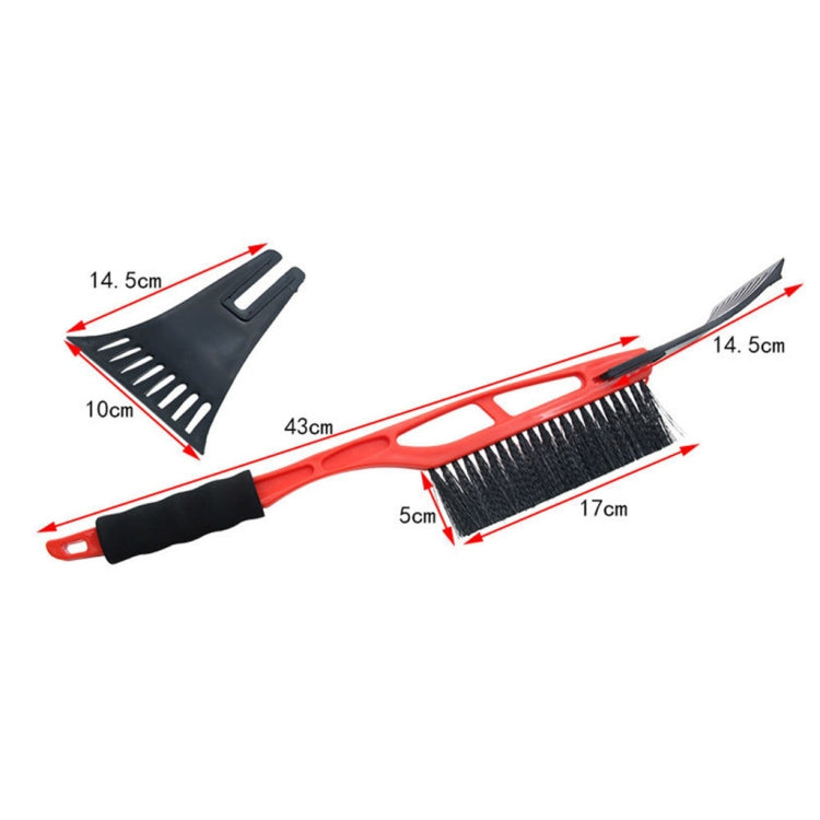 Multifunctional Car Windshield Snow Shovel Removal Brush(Red) - Ice Scraper by buy2fix | Online Shopping UK | buy2fix