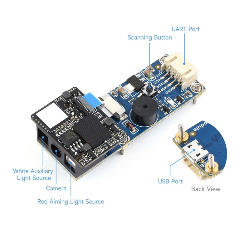 Waveshare 2D Codes Scanner Module Supports 4mil High-density Barcode Scanning,23962 - Modules Expansions Accessories by Waveshare | Online Shopping UK | buy2fix