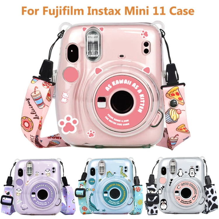 For Fujifilm Instax Mini 11  5sets Storage Case + Shoulder Strap + Sticker 3 In 1 Set(Set 1) - Camera Accessories by buy2fix | Online Shopping UK | buy2fix