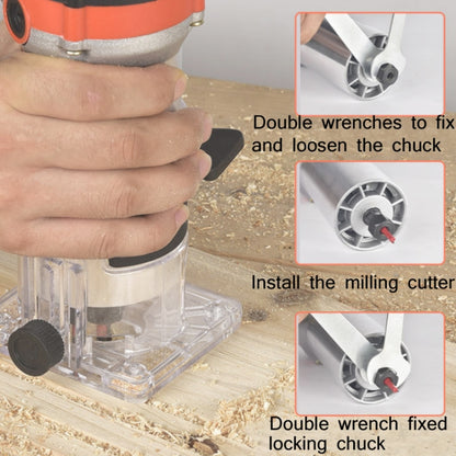 Woodworking Trimming Machine Multifunctional Electric Wood Milling Slotting Machine Engraving Tools US Plug, Material:720W Aluminum Body - Others by buy2fix | Online Shopping UK | buy2fix