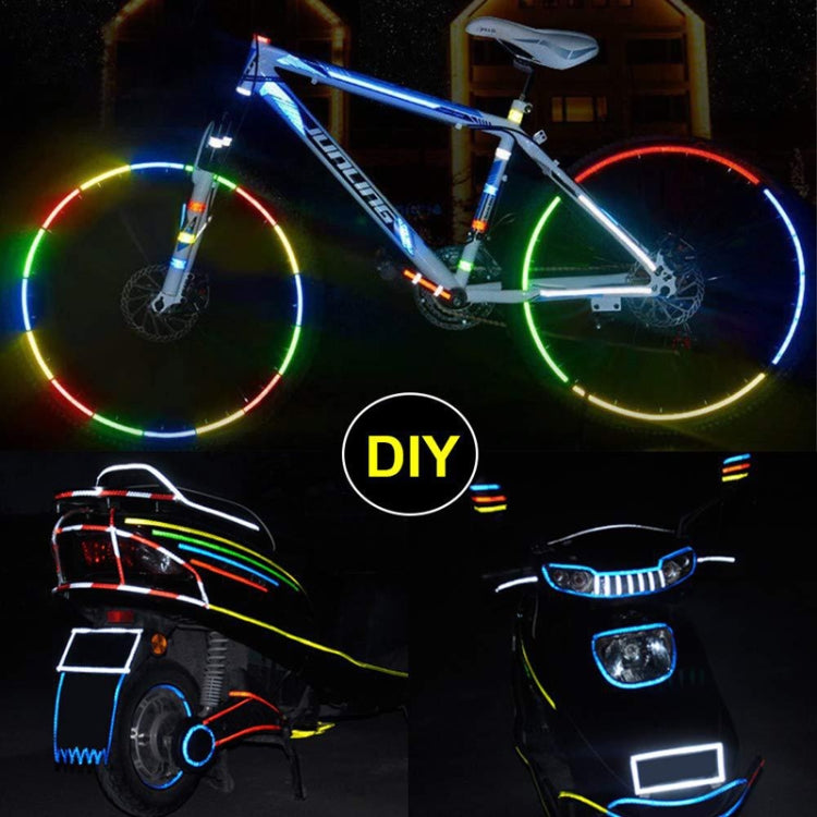 10 Rolls Bicycle Mountain Bike Motorcycle Sticker Car Contour Reflective Sticker Night Riding Reflective Sticker 1 x 800cm(White) - Decorative Accessories by buy2fix | Online Shopping UK | buy2fix