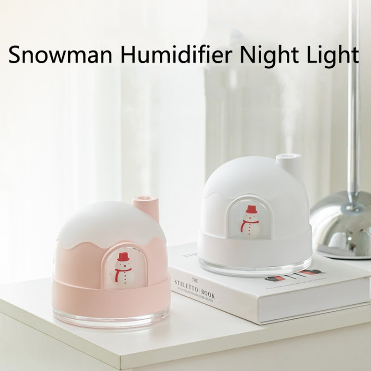 ZAY-H006 Plug-in Snowman Humidifier Night Light USB Mute Cute Desktop Air Mini Atomizer Air Humidifier(Pink) - Home & Garden by buy2fix | Online Shopping UK | buy2fix