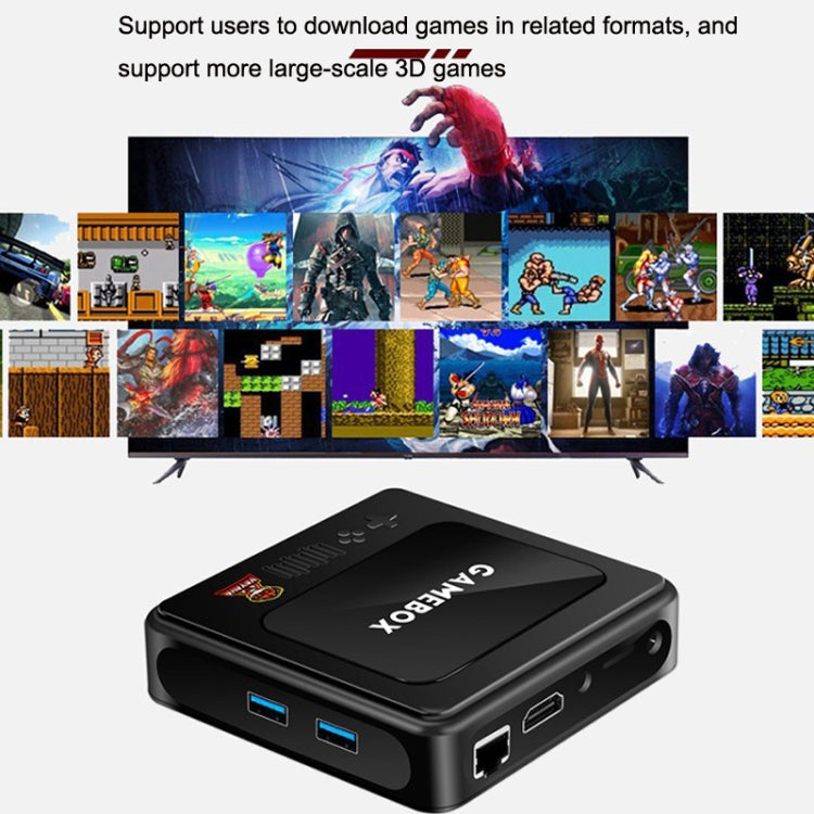 GD10 256G Built-In 60000+ Games Dual System Set-Top Box 3D Home 4K HD  TV Game Console Box UK Plug(Black) - Pocket Console by buy2fix | Online Shopping UK | buy2fix