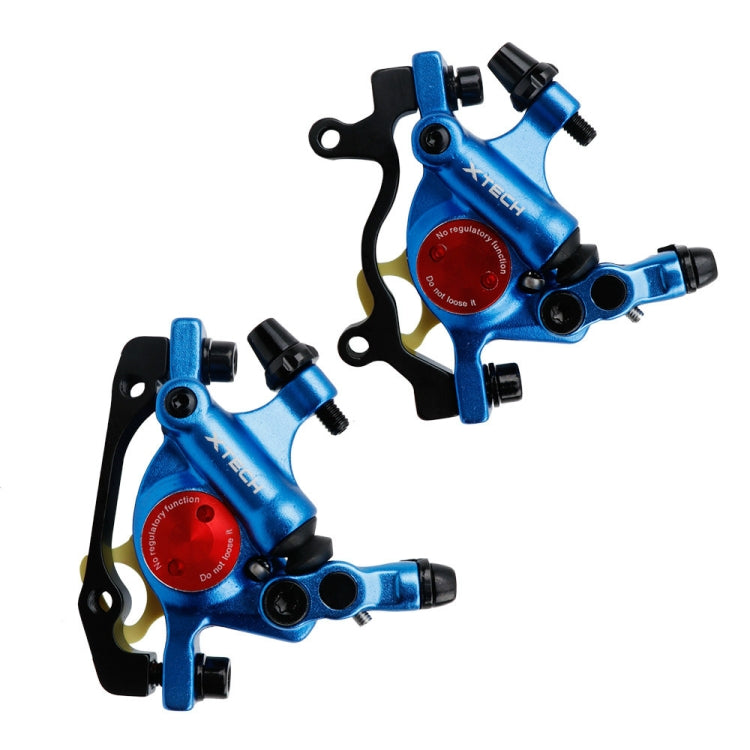 ZOOM HB100 Mountain Bike Hydraulic Brake Caliper Folding Bike Cable Pull Hydraulic Disc Brake Caliper, Style:Front and Rear(Blue) - Bicycle Brake Parts by Zoom | Online Shopping UK | buy2fix