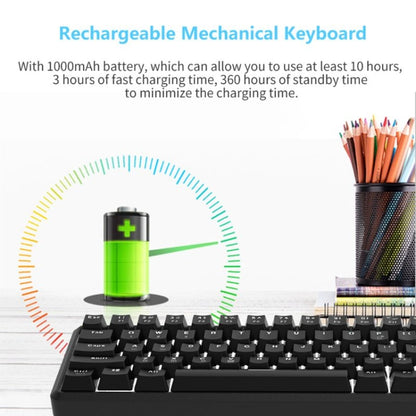 Ajazz K680T Mini USB Wired Dual-mode Charging 68-keys Laptop Bluetooth Mechanical Keyboard, Cable Length: 1.6m, Style:Green Shaft(Black) - Wired Keyboard by Ajazz | Online Shopping UK | buy2fix