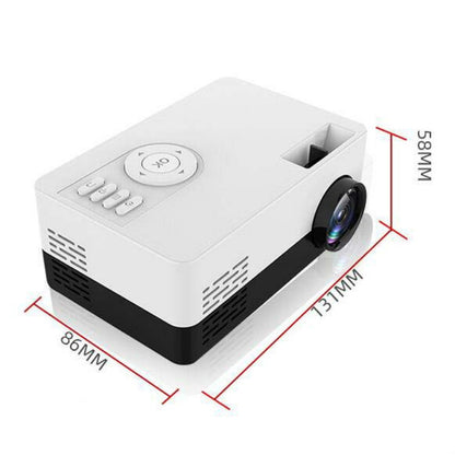 S261/J16 Home Mini HD 1080P Portable LED Projector, Support TF Card / AV / U Disk, Plug Specification:EU Plug(White Black) - Consumer Electronics by buy2fix | Online Shopping UK | buy2fix